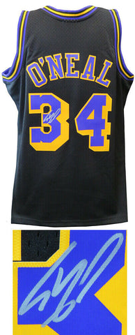 Shaquille O'Neal Signed LA Lakers M&N Black NBA Swingman Jersey (SCHWARTZ COA)