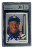 Ken Griffey Jr Signed Mariners 1989 Upper Deck #1 Rookie Card BAS Graded 10