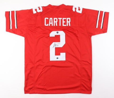 Cris Carter Signed Ohio State Buckeyes Jersey (Beckett) Minnesota Vikings W.R.