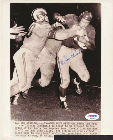 Don Paul Autographed Signed 8x10 Photo Chicago Cardinals PSA/DNA #S28565