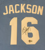 Bo Jackson Autographed Kansas City Royals Nike Powder Blue Jersey Beckett COA