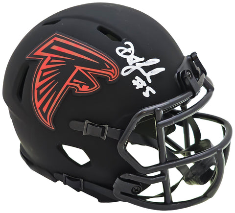 DRAKE LONDON AUTOGRAPHED FALCONS ECLIPSE BLACK SPEED MINI HELMET BECKETT 220388