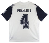 Cowboys Dak Prescott Signed White Color Rush Nike Elite Jersey BAS Witnessed