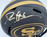 DEION SANDERS AUTO 49ERS ECLIPSE BLACK FULL SIZE SPEED HELMET BECKETT QR 194867