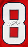 Andre Johnson Autographed Red Pro Style Jersey- JSA Witness Auth *8