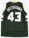 Thanasis Antetokounmpo Milwaukee Bucks Signed Jersey / 2021 NBA Champion Beckett