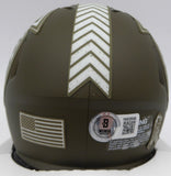 Kyle Pitts Autographed Falcons Salute to Service Mini Helmet Beckett 1W528548