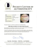 Willie Mays Monte Irvin Dual Signed Giants Baseball BAS LOA AA05933