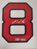 FRAMED SUEDE JD MARTINEZ AUTOGRAPHED SIGNED BOSTON RED SOX JERSEY FANATICS HOLO