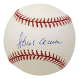 Hank Aaron Signed Milwaukee Braves National League Baseball BAS LOA AB51345