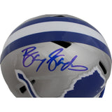 Barry Sanders Autographed/Signed Detroit Lions TB F/S Helmet Beckett 45778