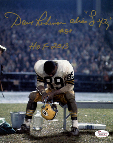 Dave Robinson Signed Green Bay Packers 8x10 Photo Lefty HOF JSA 48510