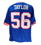 Lawrence Taylor NY Giants Autographed/Signed Blue Custom Jersey JSA 141112