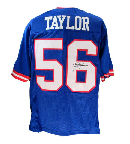 Lawrence Taylor NY Giants Autographed/Signed Blue Custom Jersey JSA 141112