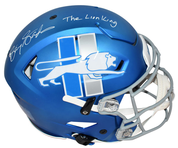 BARRY SANDERS SIGNED DETROIT LIONS 2023 AUTHENTIC SPEEDFLEX HELMET W/ LION KING