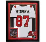 Rob Gronkowski Signed Tampa Bay LED Framed Custom White Jersey