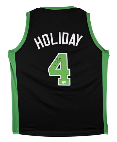 Jrue Holiday Authentic Signed Black Pro Style Jersey Autographed BAS Witnessed