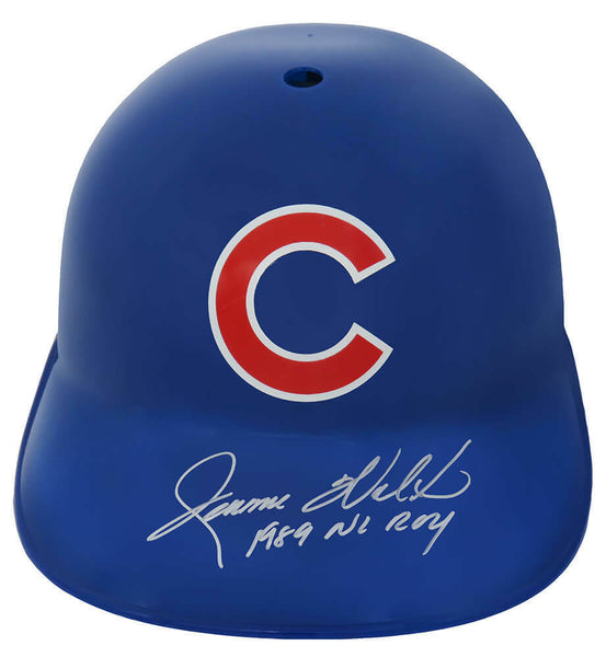 Jerome Walton Signed Cubs Replica Souvenir Batting Helmet w/1989 NL ROY (SS COA)