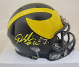 DENARD ROBINSON SIGNED MICHIGAN WOLVERINES SPEED MINI HELMET BECKETT QR COA