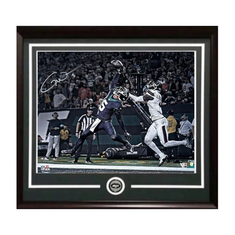 Garrett Wilson NY Jets Signed 16x20 Framed One Hand Catch Photo Auto Fanatics