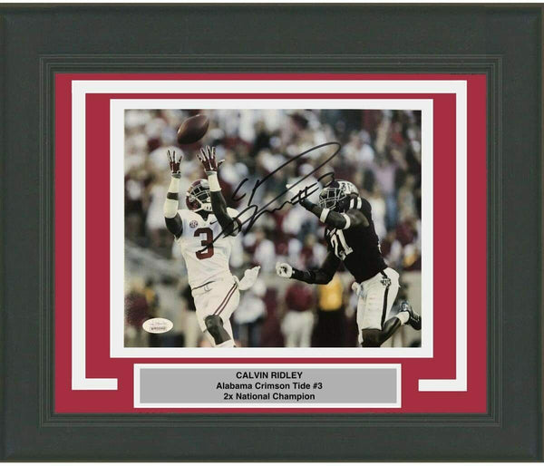 Framed Autographed/Signed Calvin Ridley Alabama Crimson Tide 8x10 Photo JSA COA