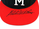 Eddie Matthews Autographed Milwaukee Braves Hat Beckett Authenticated