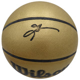 Allen Iverson Autographed Gold Composite Leather Basketball 76ers Beckett