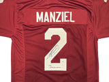 TEXAS A&M JOHNNY MANZIEL AUTOGRAPHED MAROON JERSEY 12 HEISMAN JSA 228780