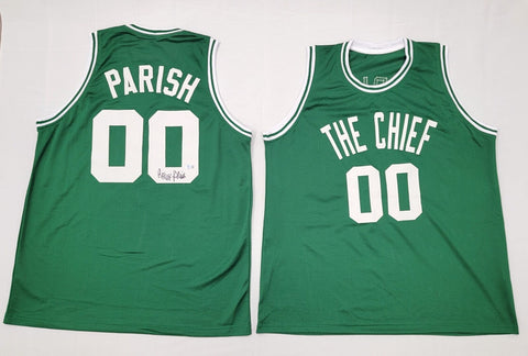 Robert Parish Signed Boston Celtics Green The Chief Custom Jersey Beckett