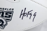 Eric Dickerson Signed Los Angeles Rams Logo Football w/HOF- Beckett W Auth