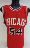 Horace Grant Signed Chicago Bulls Red Jersey (Beckett) 4xNBA Champ / Forward