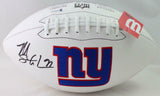 Michael Strahan Autographed New York Giants Logo Football - Beckett W Auth *Simp