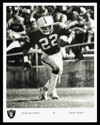 Arthur Whittington Autographed Signed 8x10 Photo Oakland Raiders SKU #230396