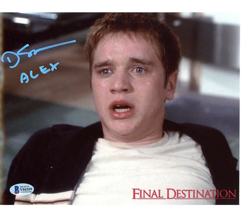 Devon Sawa Signed Final Destination Unframed 8x10 Photo - Sweating w- "Alex" Ins