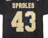 SAINTS DARREN SPROLES AUTOGRAPHED SIGNED BLACK JERSEY BECKETT WITNESS 234511