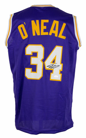 Shaquille O'Neal Signed Custom Purple Pro Style Basketball Jersey JSA ITP