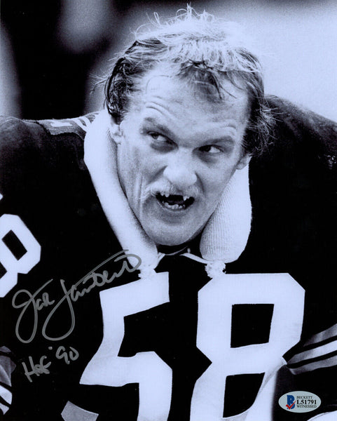 Jack Lambert Autographed Pittsburgh Steelers 8x10 Photo HOF Beckett 48575