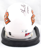 Thurman Thomas Autographed Oklahoma State Schutt Mini Helmet - Beckett Hologram