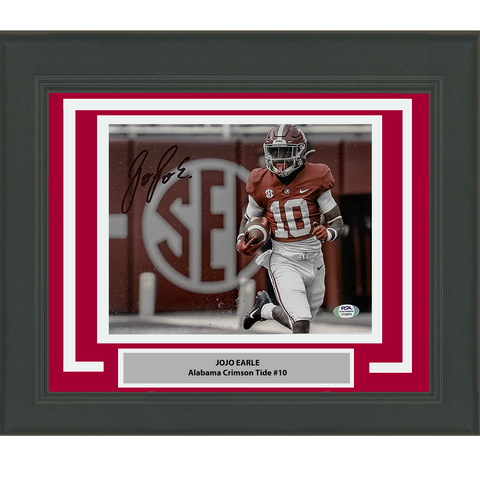 Framed Autographed/Signed JoJo Earle Alabama Crimson Tide 8x10 Photo PSA COA #2