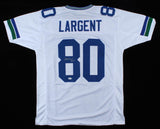 Steve Largent Signed Seattle Seahawks Jersey Inscribed HOF '95 (Beckett COA) WR