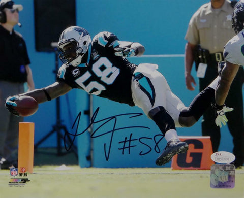 Thomas Davis Autographed Panthers 8x10 TD Diving Catch Photo JSA W Auth *Black