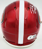 JI'AYIR BROWN AUTOGRAPHED 49ERS FLASH RED SPEED MINI HELMET BECKETT 232604