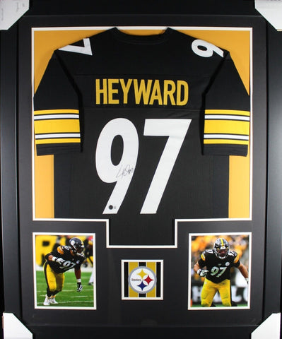 CAMERON HEYWARD (Steelers black TOWER) Signed Autographed Framed Jersey Beckett