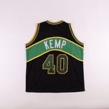 Shawn Kemp Signed Black Seattle Supersonics Jersey (OKAuthentics Hologram)