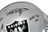 Shane Lechler Signed Oakland Raiders Authentic Speed Helmet 2 Insc BAS 34364