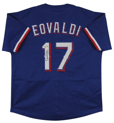 Nathan Eovaldi Signed Texas Rangers Jersey (Beckett) 2023 World Series Champ