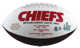 Chiefs Jared Allen Authentic Signed White Panel Logo Football BAS Witnessed