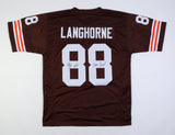 Reggie Langhorne Signed Cleveland Browns Jersey Inscribed "85-91" & "Dawg Pound"