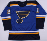 Patrik Berglund Signed Blues Jersey (Beckett COA) Playing career 2005-present