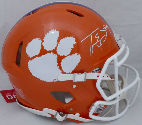 TRAVIS ETIENNE AUTOGRAPHED CLEMSON ORANGE FULL SIZE SPEED HELMET BECKETT 193992